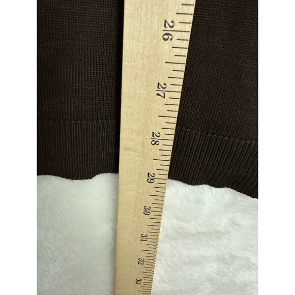 NWT Lularoe Penny Brown Knit Sweater Top 3X Chiffon Sleeves - Picture 6 of 7